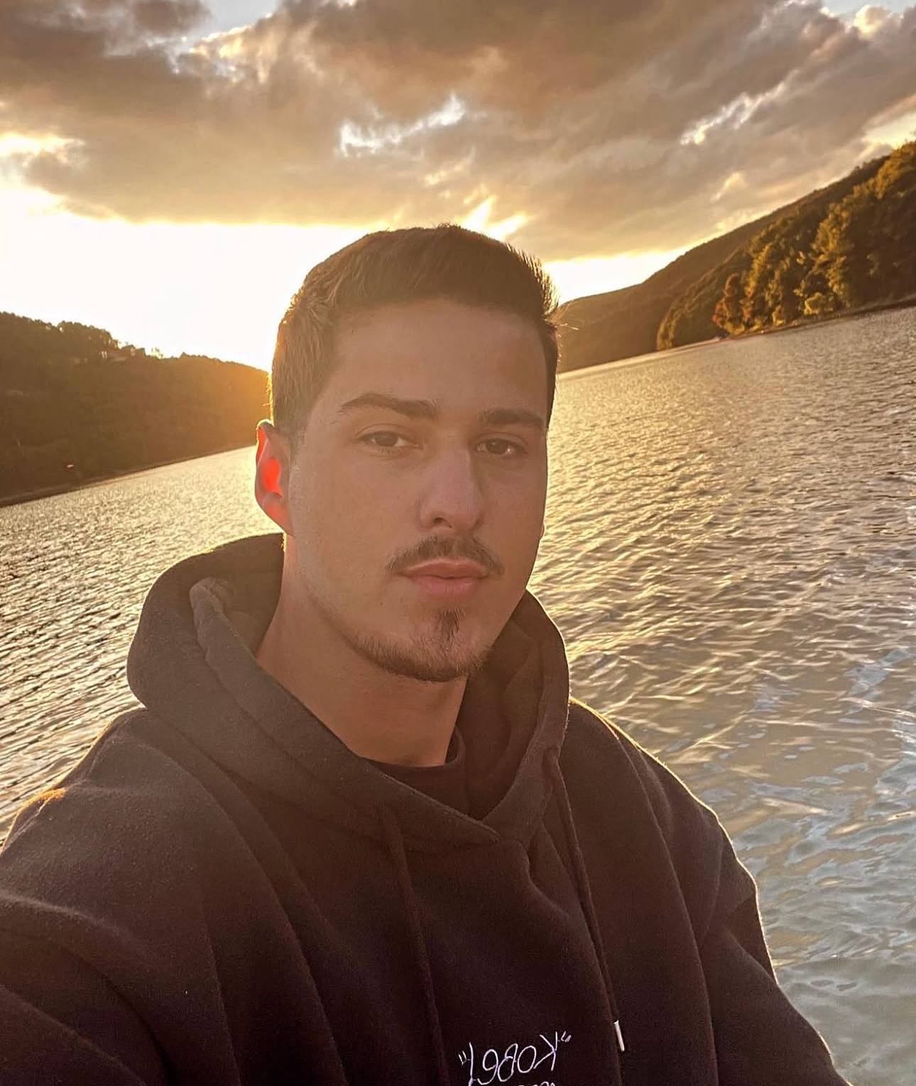Kastriot Rashiti portrait at sunset by the lake